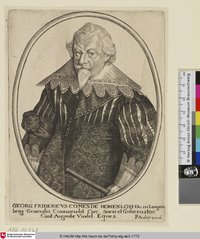 Georg Fridericus Comes de Hohenloh [Georg Friedrich von Hohenlohe]